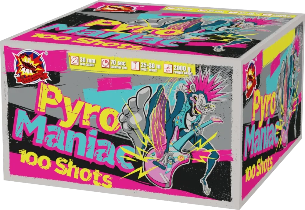 Ohňostroj Pyro Maniac 100rán 25+30mm