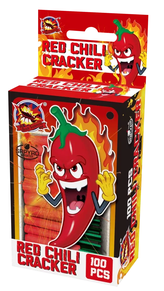 Detská pyrotechnika Red chilli cracker 100ks