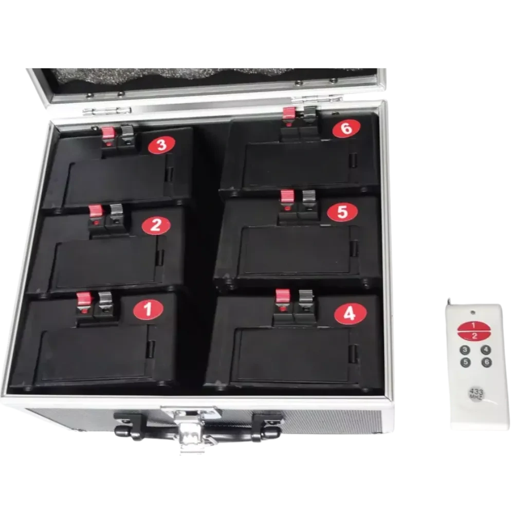 Diaľkový odpaľovací box s 6ks podstavcami