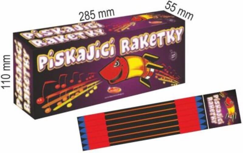 Pískajúce raketky Whistling rockets 144ks