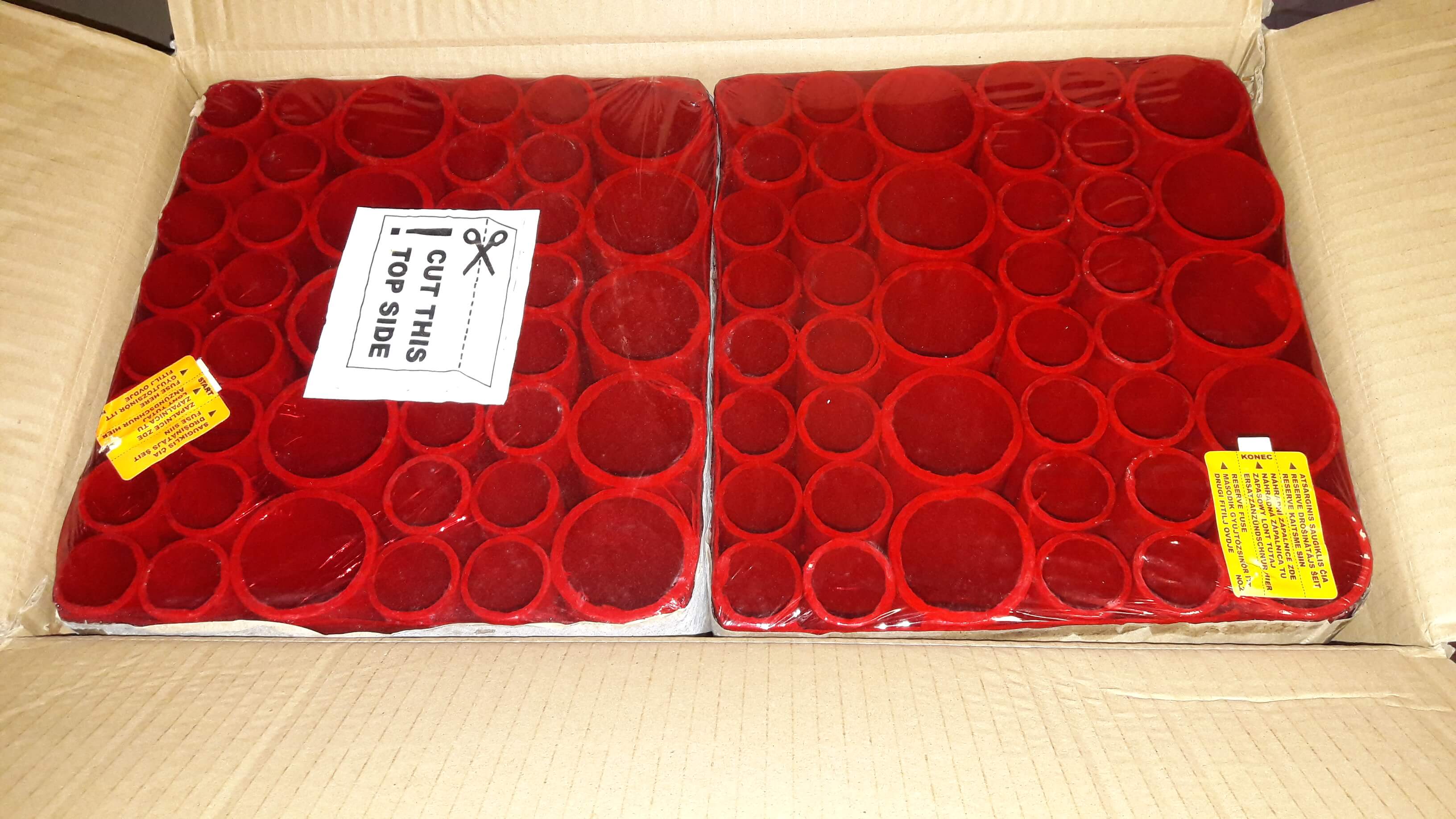 Výberová sada - ohňostroj 821rán 20+25+30+48 mm - 10 minút (5 krabíc)